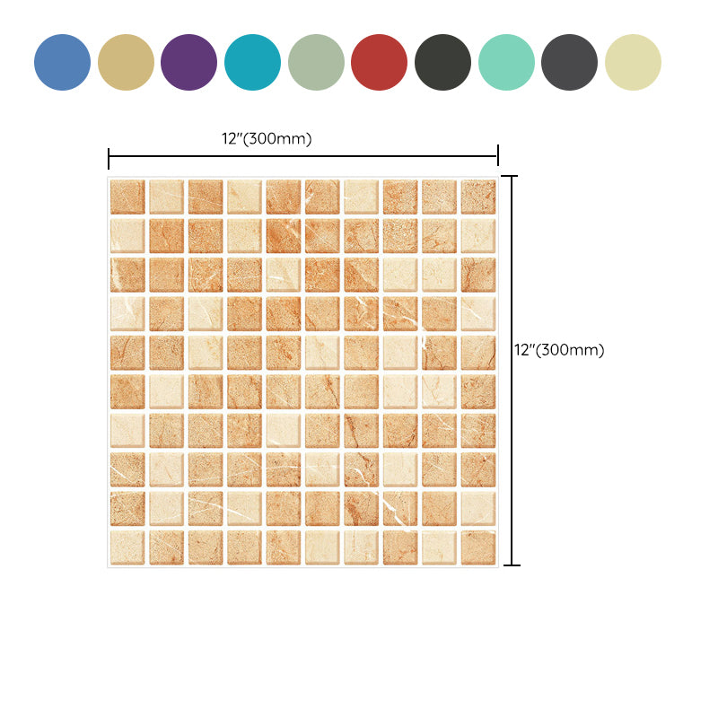 Peel and Stick Mosaic Tile Waterproof Square Peel and Stick Tile for the Kitchen 20-Pack
