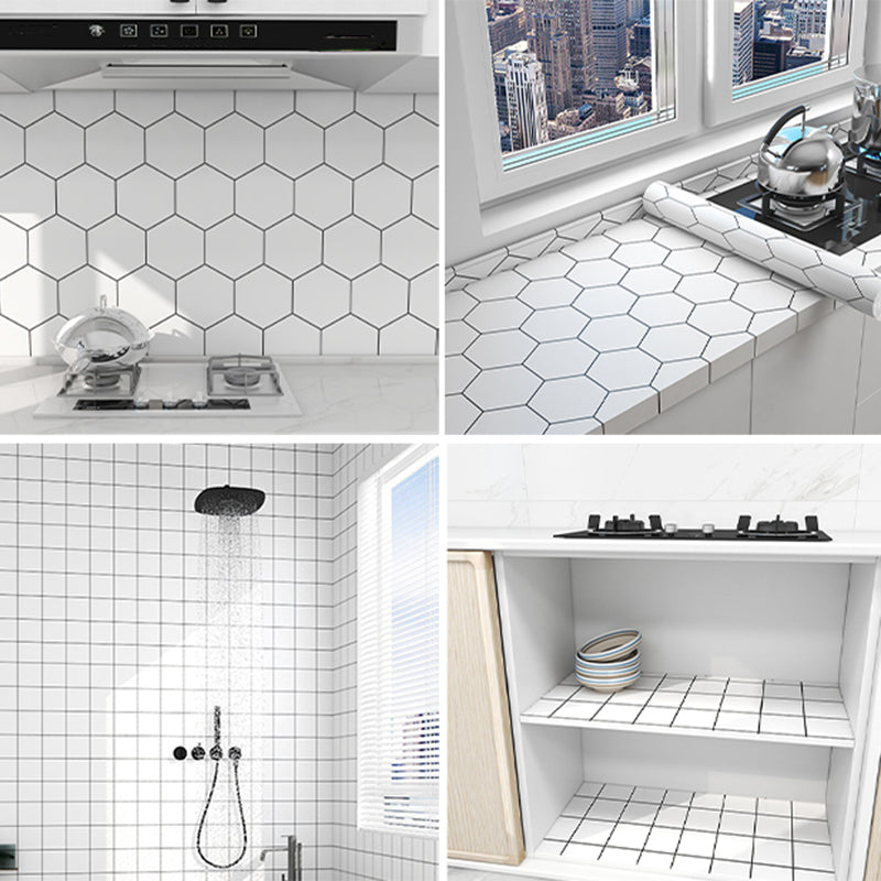Modern Mosaic Tiles Smooth Peel & Stick Backsplash Wallpaper for Kitchen
