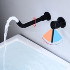 Wall mounted metal bathtub faucet single lever swivel bathtub tap trim