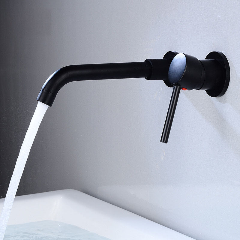 Wall mounted metal bathtub faucet single lever swivel bathtub tap trim