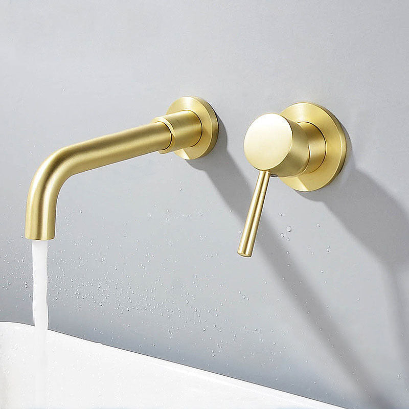 Wall mounted metal bathtub faucet single lever swivel bathtub tap trim