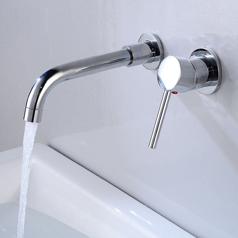 Wall mounted metal bathtub faucet single lever swivel bathtub tap trim