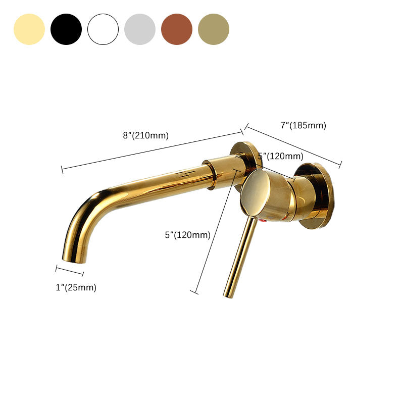 Wall mounted metal bathtub faucet single lever swivel bathtub tap trim