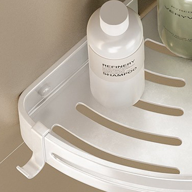 Modern white finish bathroom shelf rectangular & triangular bathroom hardware set
