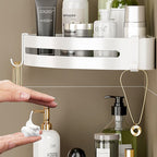 Modern white finish bathroom shelf rectangular & triangular bathroom hardware set