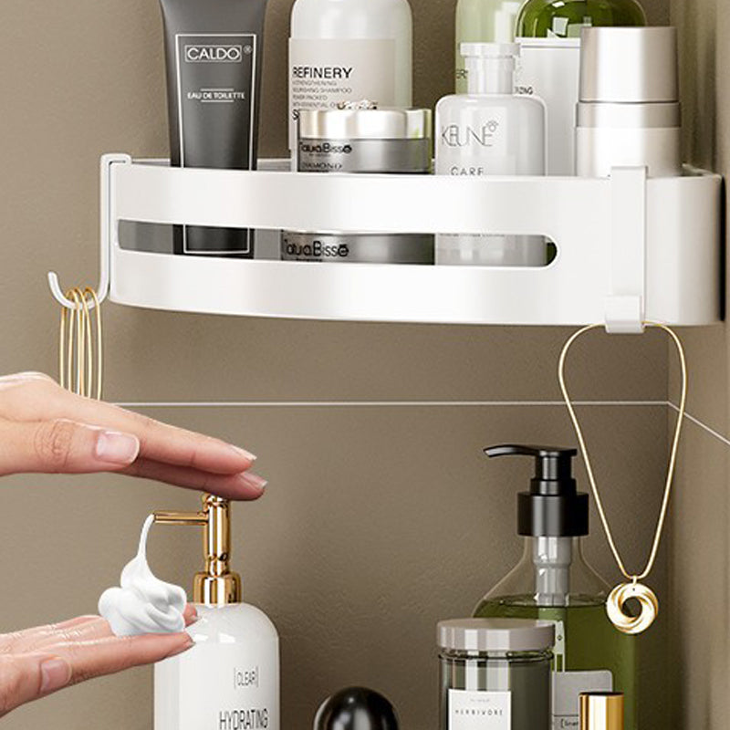 Modern white finish bathroom shelf rectangular & triangular bathroom hardware set