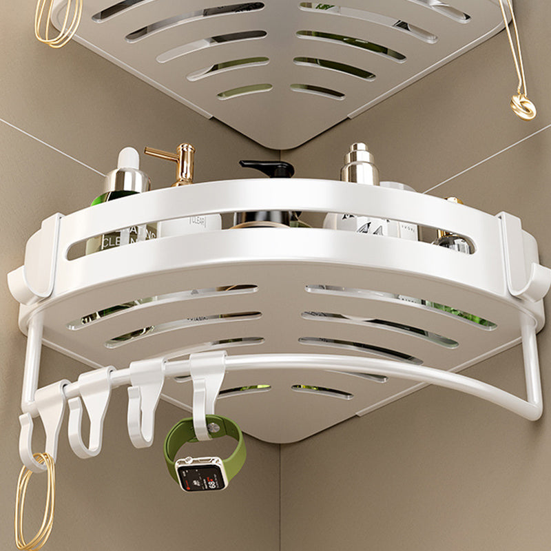Modern white finish bathroom shelf rectangular & triangular bathroom hardware set