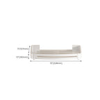 Modern white finish bathroom shelf rectangular & triangular bathroom hardware set