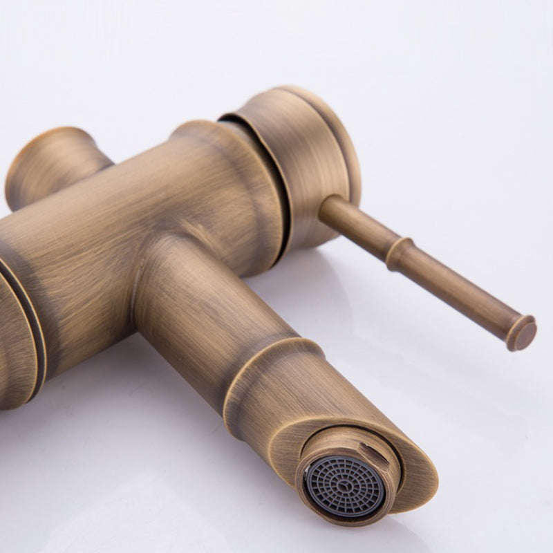 Country house vessel water tap brass lever handles waterfall outlet sink faucet