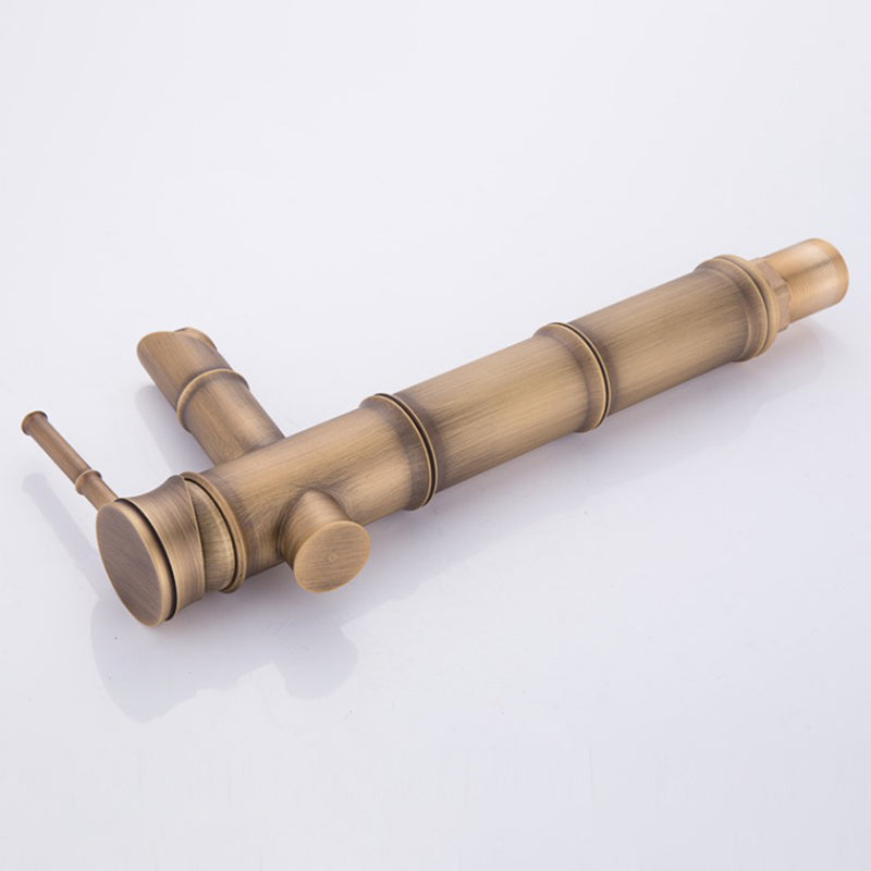 Country house vessel water tap brass lever handles waterfall outlet sink faucet
