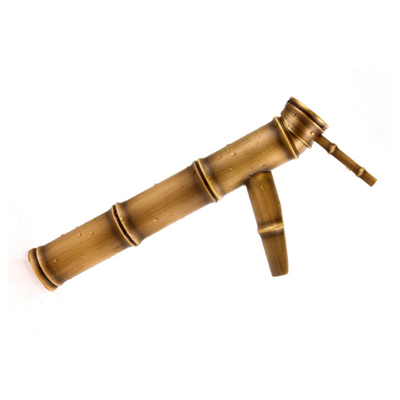 Country house vessel water tap brass lever handles waterfall outlet sink faucet