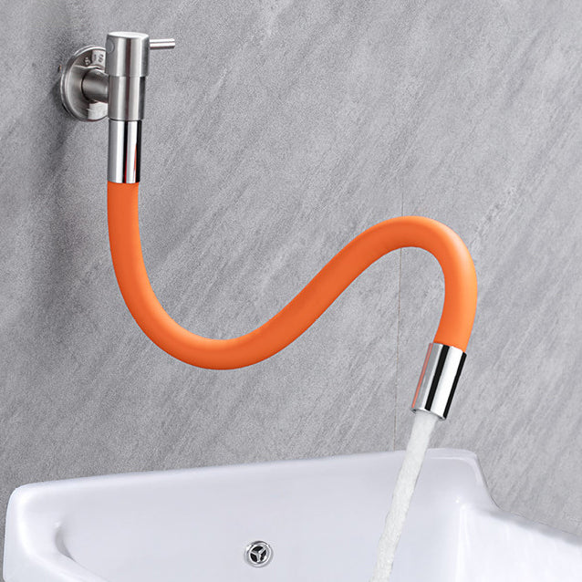 Contemporary wall-mounted bathroom faucet with lever handles made of stainless steel