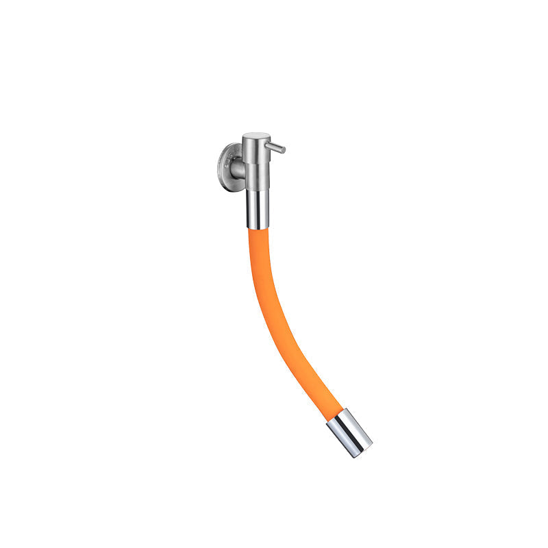Contemporary wall-mounted bathroom faucet with lever handles made of stainless steel
