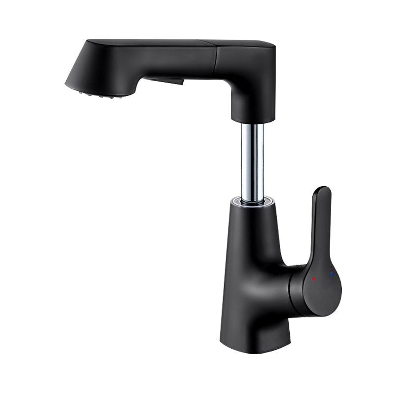 Contemporary Sink Faucet Plian Low Arc Brass Centerset Sink Faucet