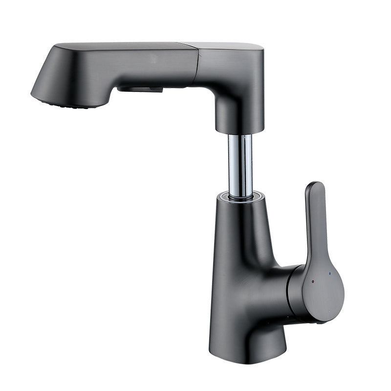 Contemporary Sink Faucet Plian Low Arc Brass Centerset Sink Faucet