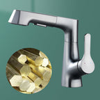 Contemporary Sink Faucet Plian Low Arc Brass Centerset Sink Faucet