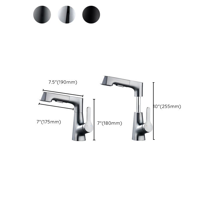 Contemporary Sink Faucet Plian Low Arc Brass Centerset Sink Faucet