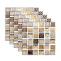 Plastic Self-Adhesive Tiles Mosaic Tiles Grid Square Waterproof Self-Adhesive Tile Pack of 12