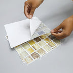 Plastic Self-Adhesive Tiles Mosaic Tiles Grid Square Waterproof Self-Adhesive Tile Pack of 12