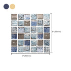 Plastic Self-Adhesive Tiles Mosaic Tiles Grid Square Waterproof Self-Adhesive Tile Pack of 12