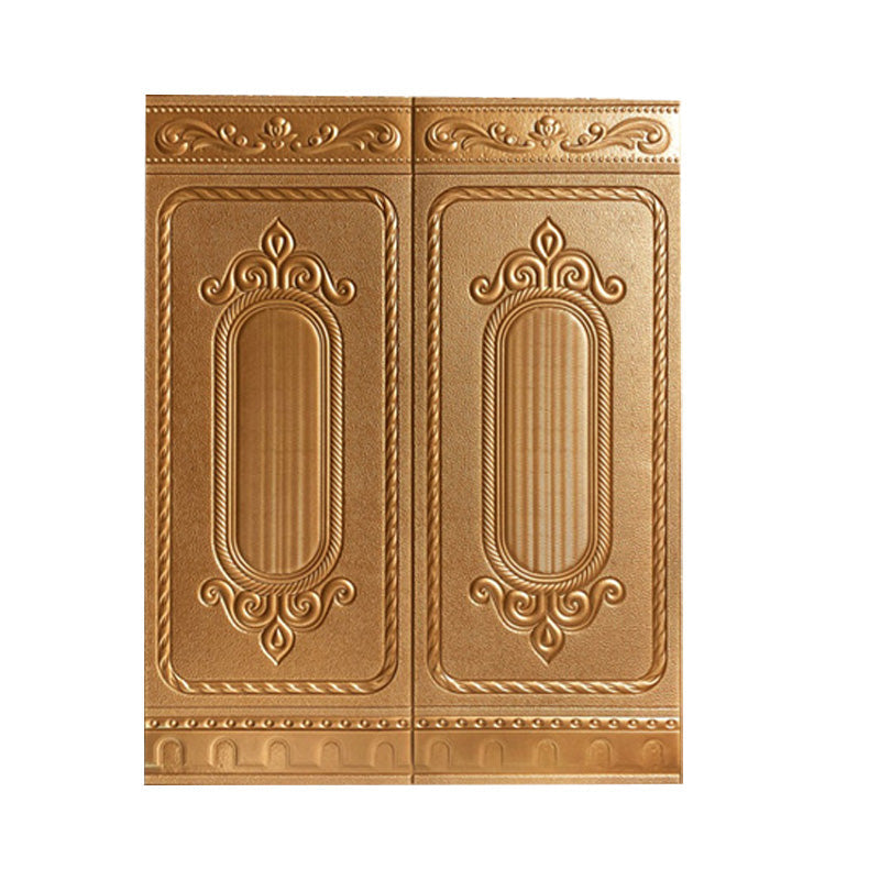 Glam Style Wall Cladding Living Room Peel and Stick 3D Embossed Waterproof Wall Cladding