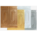 Glam Style Wall Cladding Living Room Peel and Stick 3D Embossed Waterproof Wall Cladding