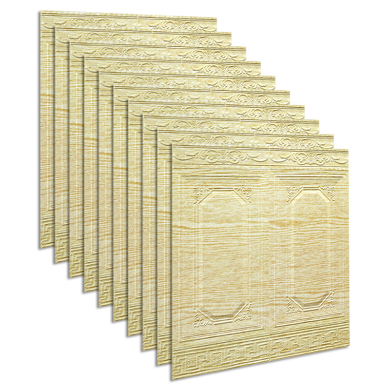 Glam Style Wall Cladding Living Room Peel and Stick 3D Embossed Waterproof Wall Cladding