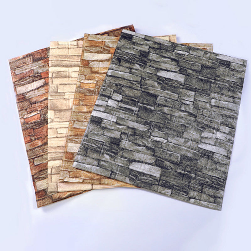 Country House Wall Plank 3D Brick Bathroom Living Room Wall Panels Set of 2