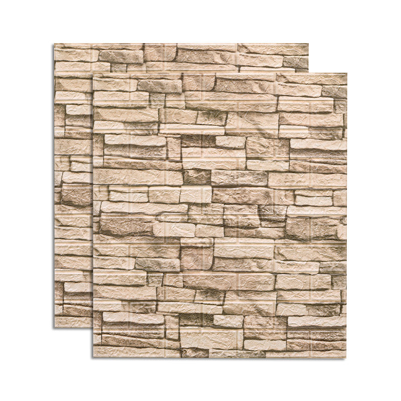 Country House Wall Plank 3D Brick Bathroom Living Room Wall Panels Set of 2