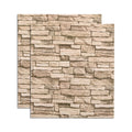 Country House Wall Plank 3D Brick Bathroom Living Room Wall Panels Set of 2