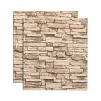 Country House Wall Plank 3D Brick Bathroom Living Room Wall Panels Set of 2