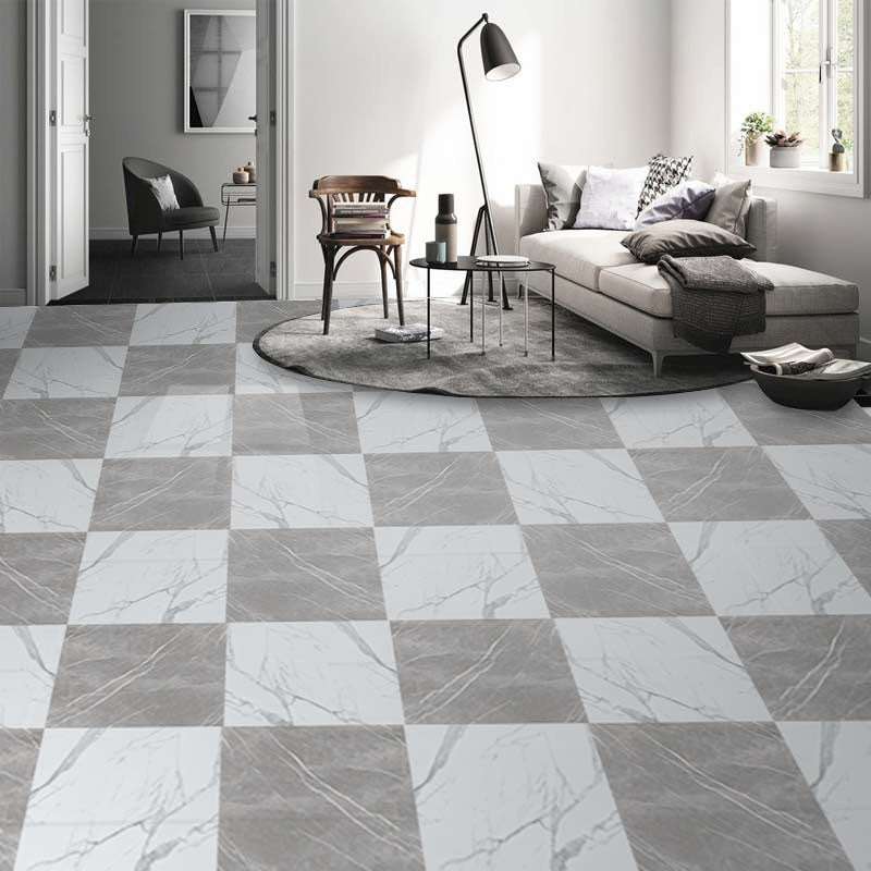 Peel and Stick Vinyl Flooring High Gloss PVC Floor Covering with Square Edge