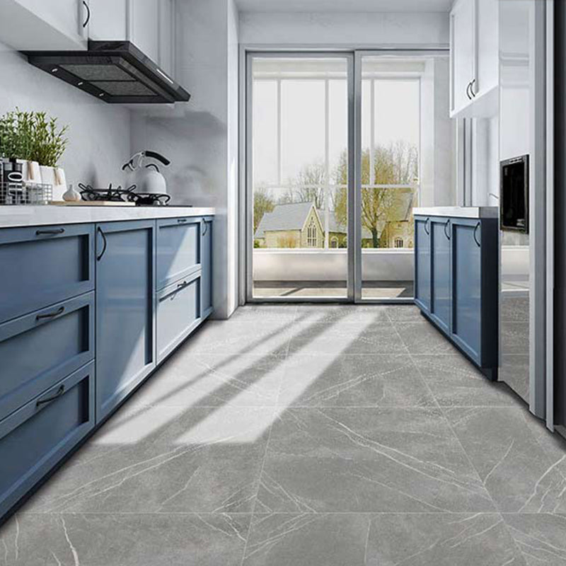 Peel and Stick Vinyl Flooring High Gloss PVC Floor Covering with Square Edge