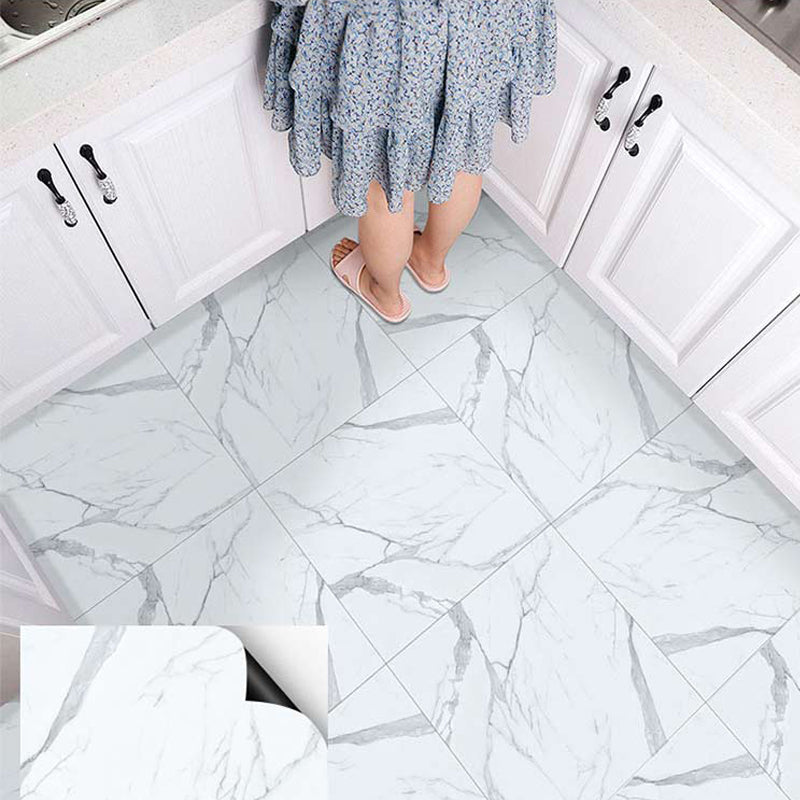 Peel and Stick Vinyl Flooring High Gloss PVC Floor Covering with Square Edge