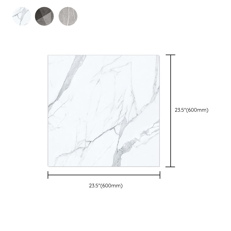 Peel and Stick Vinyl Flooring High Gloss PVC Floor Covering with Square Edge