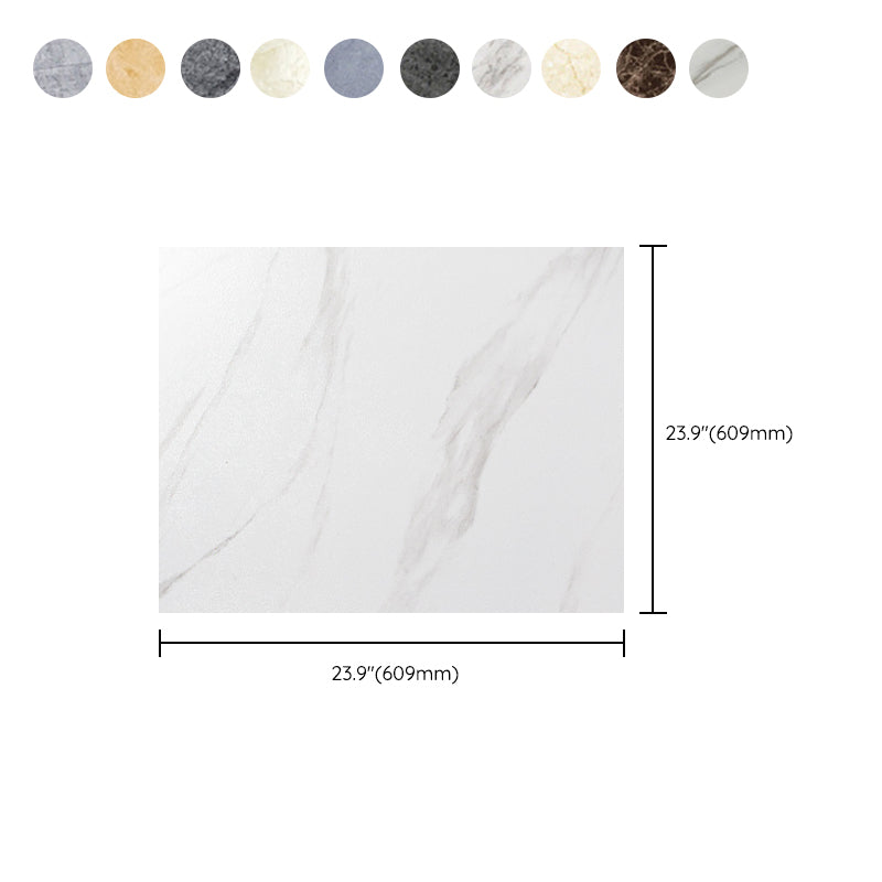 Square Peel & Stick Vinyl Flooring Stone Design PVC Flooring for the Living Room