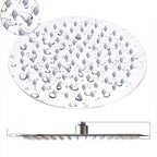 Round Dual Shower Head Stainless Steel 5 Spray Patterns Wall Mounted Shower Head
