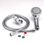 Round Handheld Showerhead in Silver Leak-Resistant Wall-Mounted Showerhead