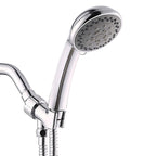 Round Handheld Showerhead in Silver Leak-Resistant Wall-Mounted Showerhead