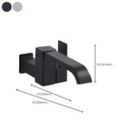Contemporary Wall Mounted Bathroom Faucet Lever Handles Low Arc Swivel Brass Faucet