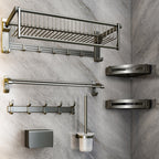 Modern Gray Bathroom Set Paper Holder Bathroom Shelf Bathroom Hardware Set
