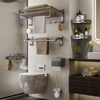 Modern Gray Bathroom Set Paper Holder Bathroom Shelf Bathroom Hardware Set