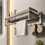 Modern Gray Bathroom Set Paper Holder Bathroom Shelf Bathroom Hardware Set