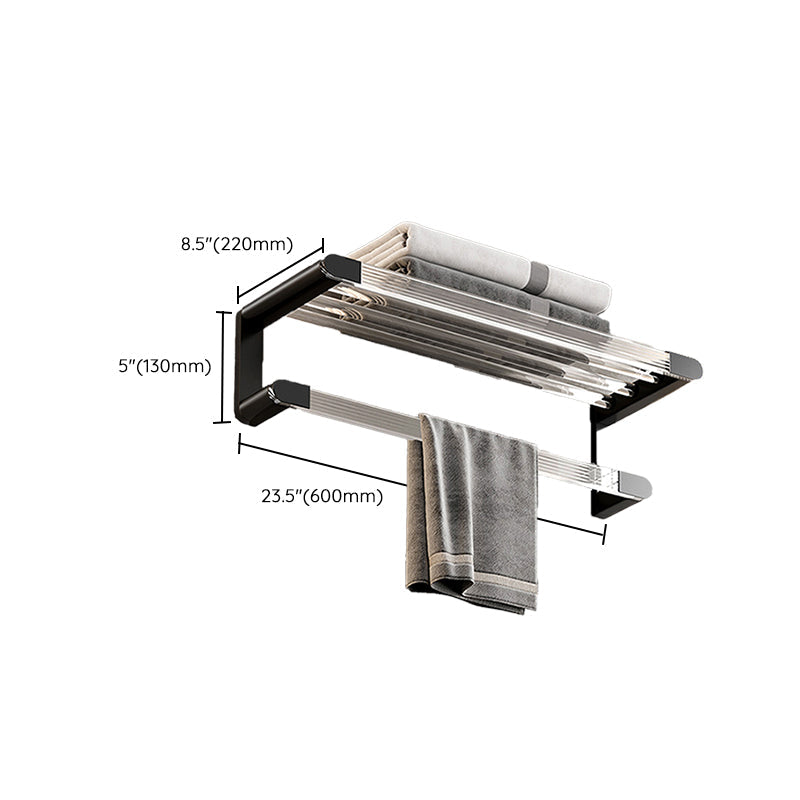 Black Bathroom Set Metallic & Acrylic Bathroom Accessories Set made of Stainless Steel Aluminium