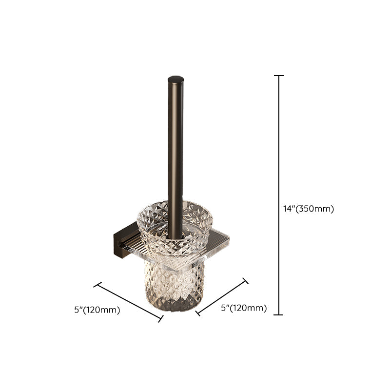 Black Bathroom Set Metallic & Acrylic Bathroom Accessories Set made of Stainless Steel Aluminium