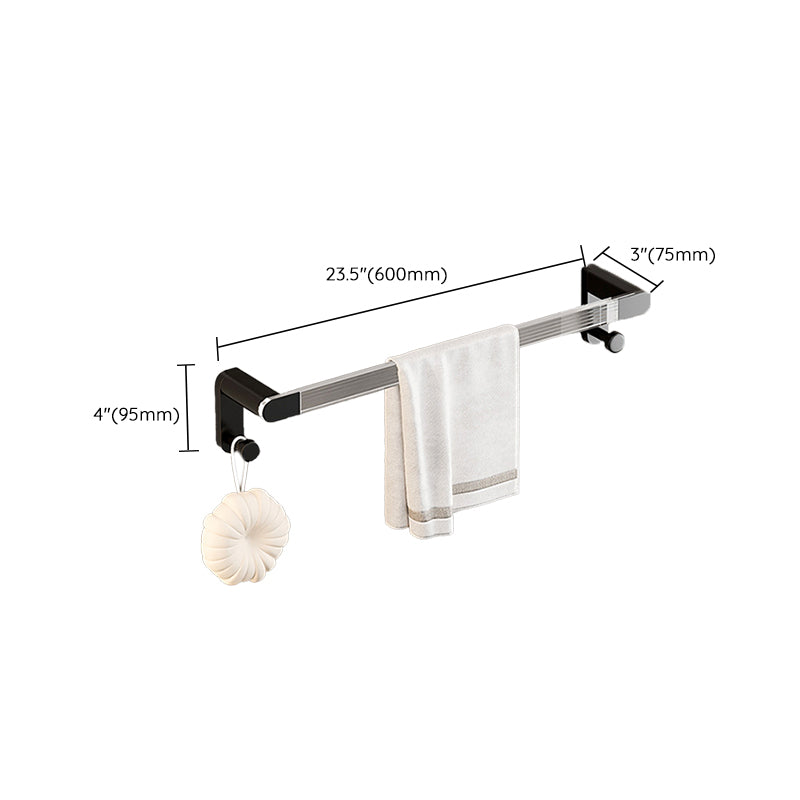 Black Bathroom Set Metallic & Acrylic Bathroom Accessories Set made of Stainless Steel Aluminium