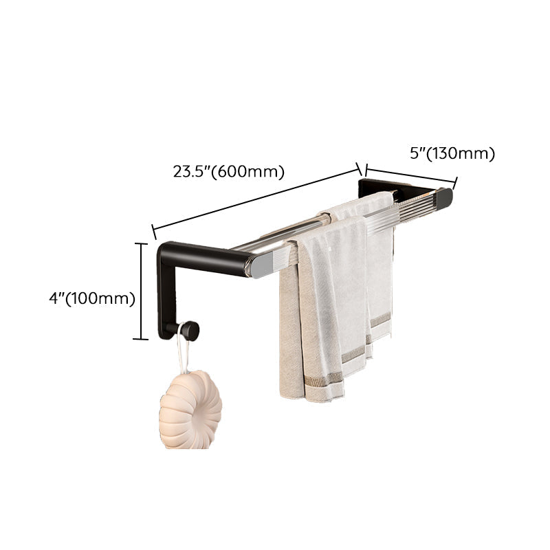 Black Bathroom Set Metallic & Acrylic Bathroom Accessories Set made of Stainless Steel Aluminium