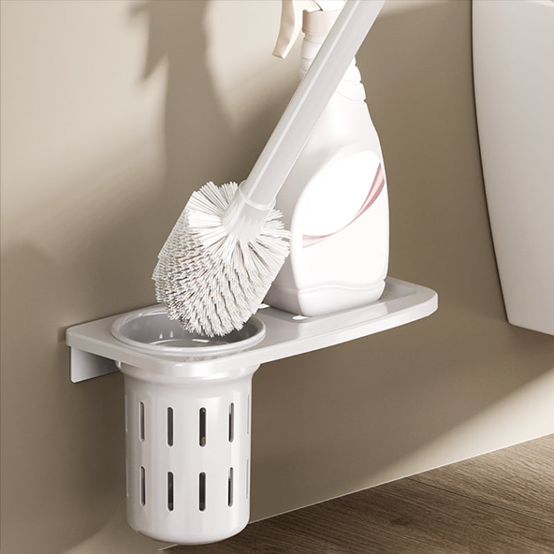 Contemporary bathroom accessory set made of matte stainless steel-aluminum with bathrobe hook/bath shelf