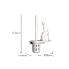 Contemporary bathroom accessory set made of matte stainless steel-aluminum with bathrobe hook/bath shelf