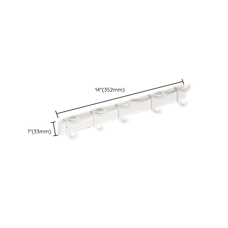 Contemporary bathroom accessory set made of matte stainless steel-aluminum with bathrobe hook/bath shelf